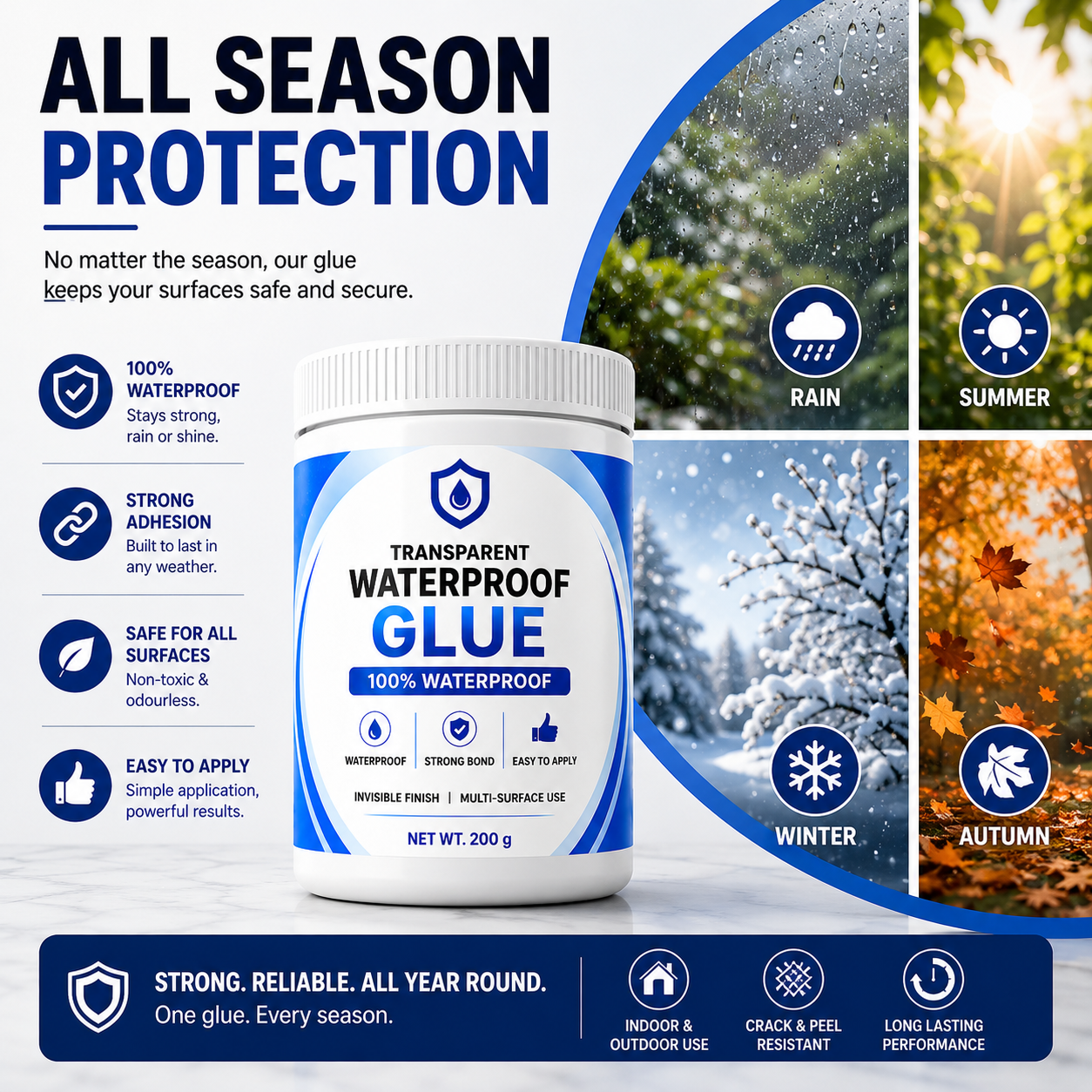 Waterproof Transparent Glue + Free Brush 🔥
