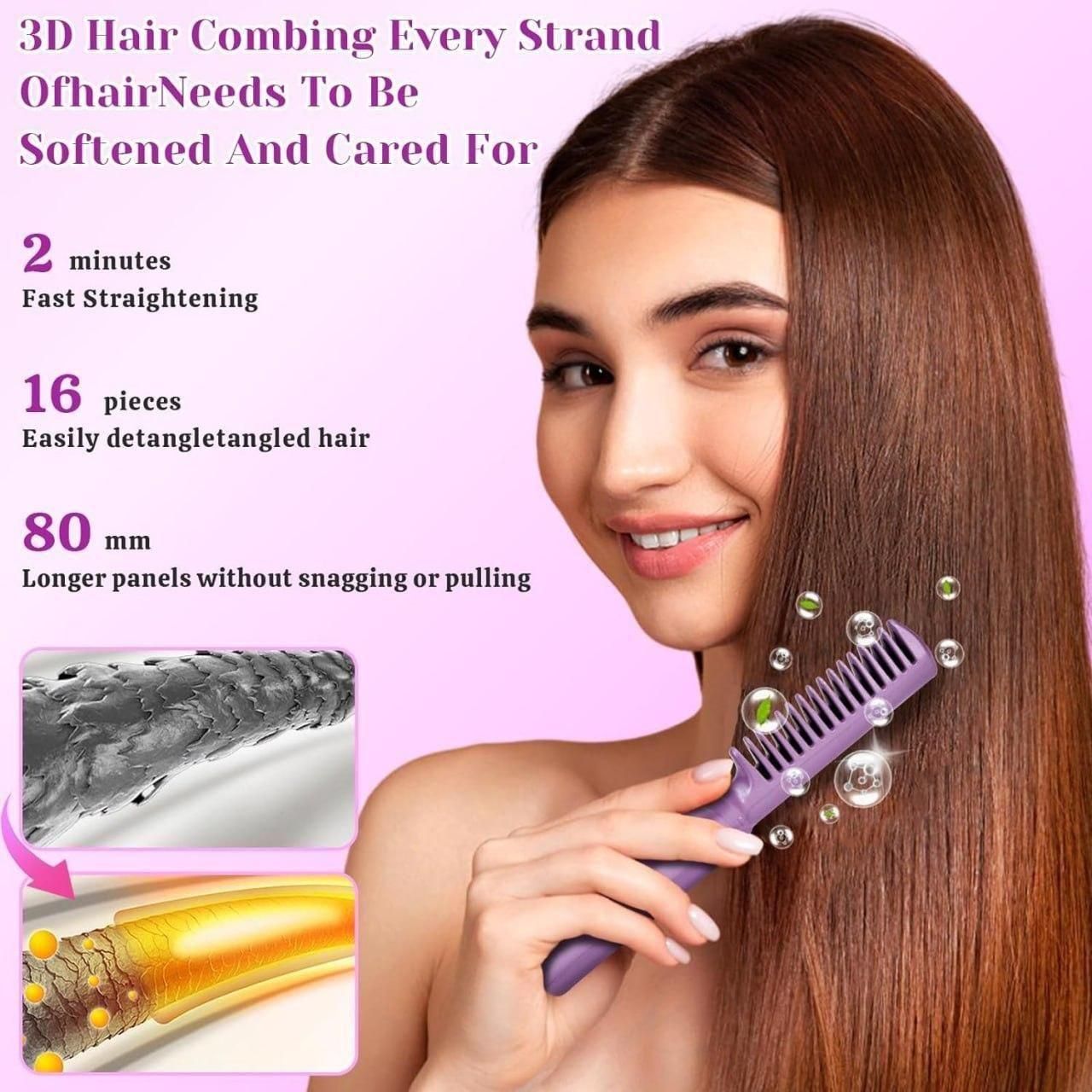 Meneflix Cordless Mini Hair Straightener 🔥 | Portable & Rechargeable Hot Comb for Quick Styling 💇♀️✨