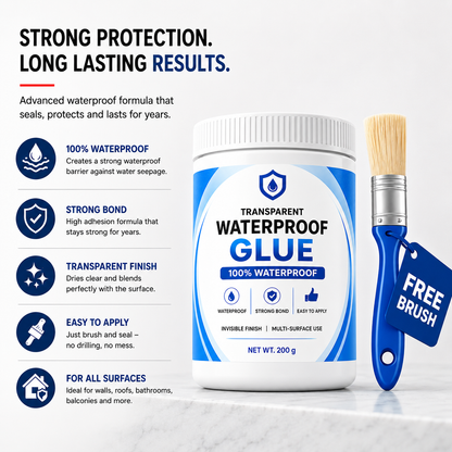 Waterproof Transparent Glue + Free Brush 🔥