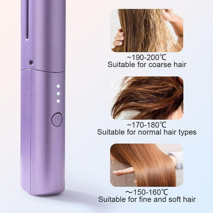 Meneflix Cordless Mini Hair Straightener 🔥 | Portable & Rechargeable Hot Comb for Quick Styling 💇‍♀️✨
