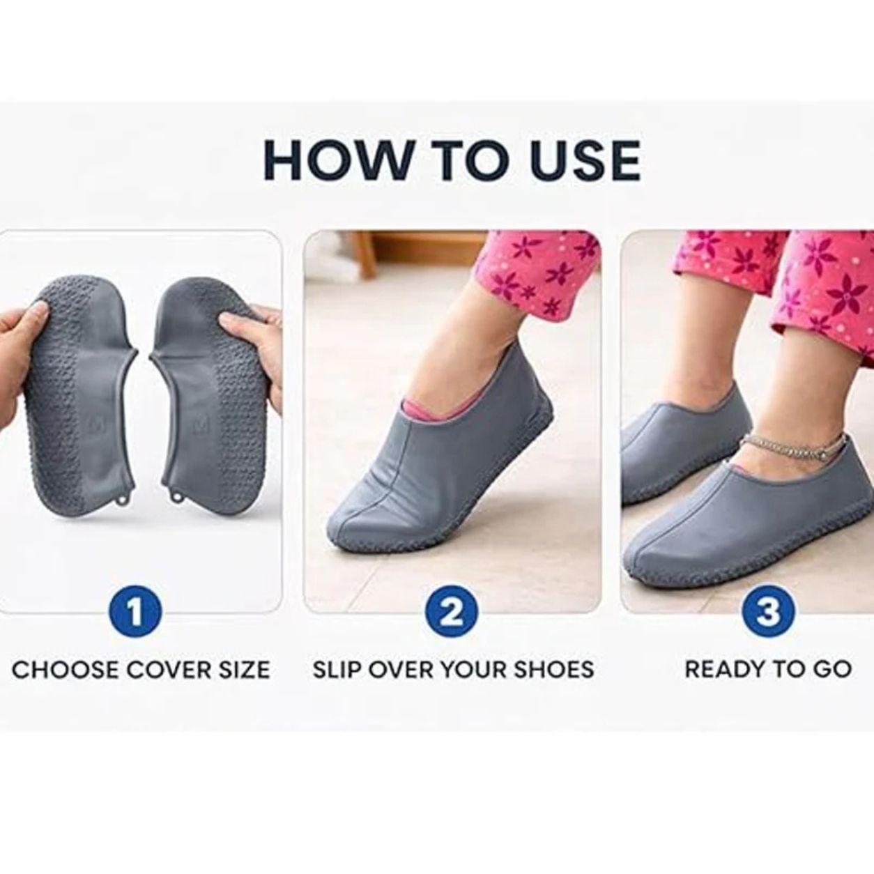 Waterproof Silicone Shoe Covers – Reusable, Anti-Skid Protection.